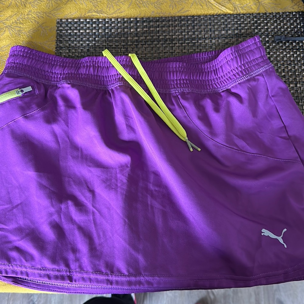 Purple athletic skirt/ tennis/running/ shorts underneath